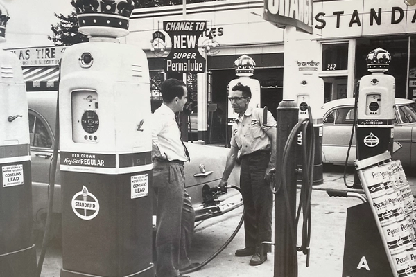 Vintage gas pumps