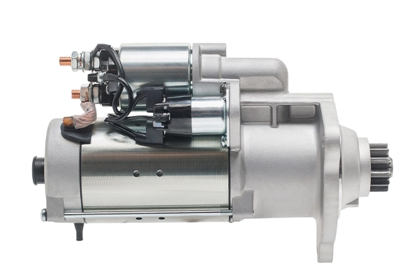 Engine starter motor isolated on white background